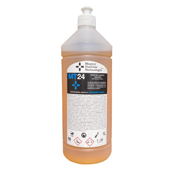 MT24 Fertőtlenítő hatású kézi mosogatószer ( baktericid, fungicid ) 1 liter 